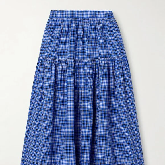 Dôen Sebastiane Skirt in Cassis Check Size XL - Picture 2 of 5